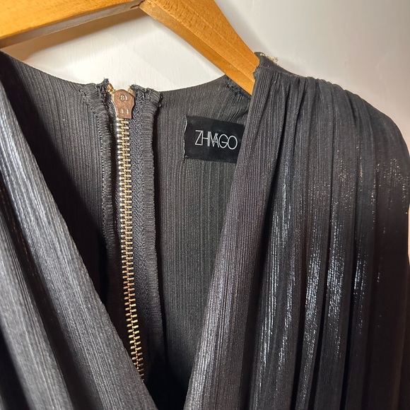 Stunning BLACK Zhivago Ziggy Metallic cocktail dress - Picture 6 of 7